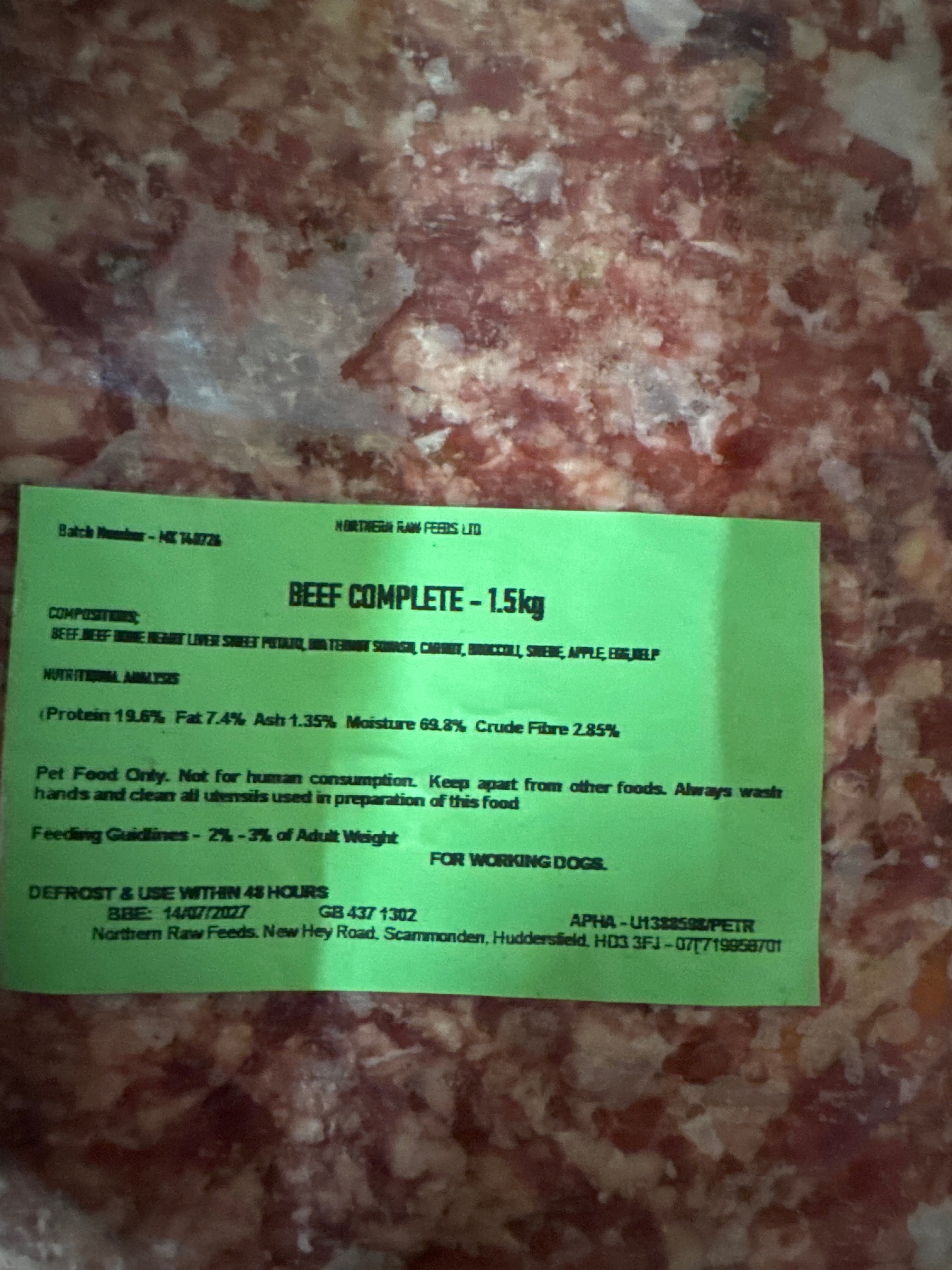 Northern raw 1.5kg blocks