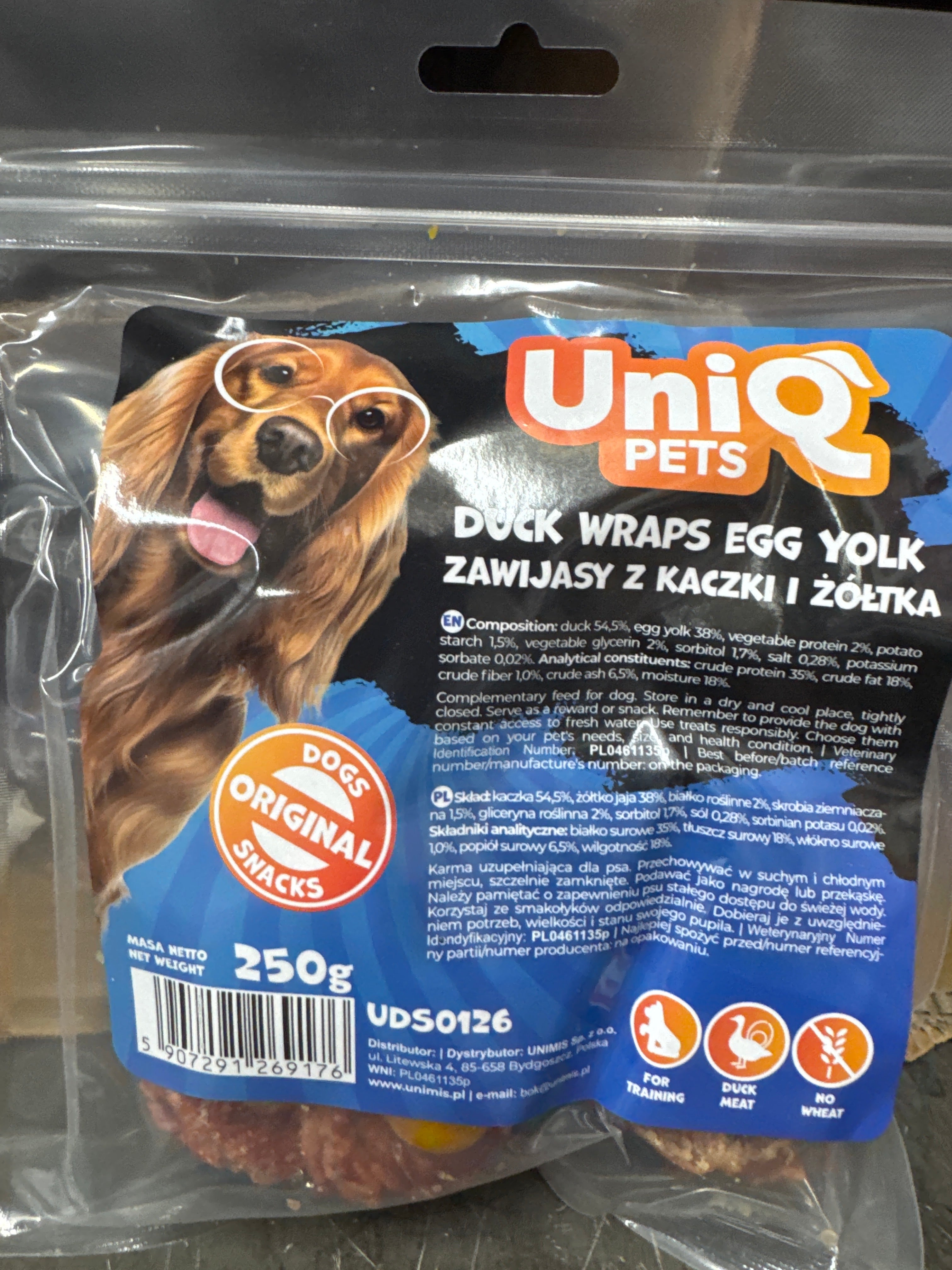 Duck wrapped egg yolk 250g